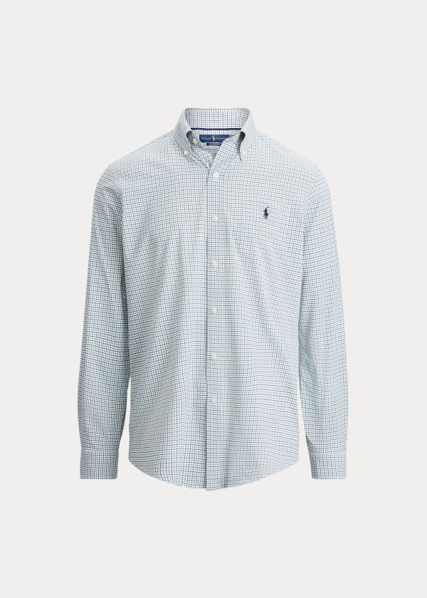 Koszule Ralph Lauren Performance Oxford Golf Shirt Męskie Zielone Granatowe Kolorowe | ZLGS6738