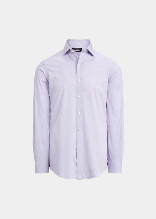 Koszule Ralph Lauren Performance Stretch Shirt Męskie Głęboka Fioletowe Białe | YVJW9484