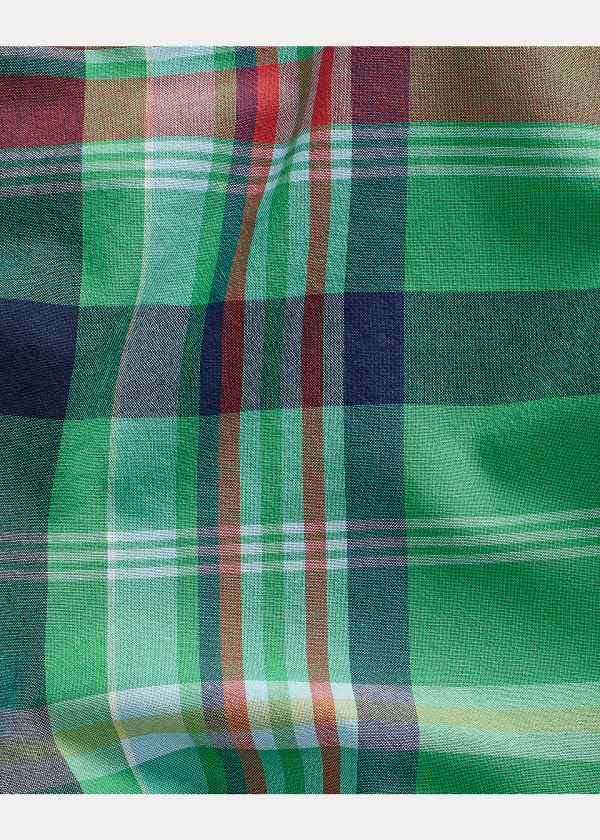 Koszule Ralph Lauren Plaid Madras Shirt Męskie Zielone Niebieskie Kolorowe | RQHR9859