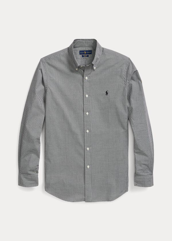 Koszule Ralph Lauren Plaid Poplin Shirt Męskie Szare Białe | YQGD5088