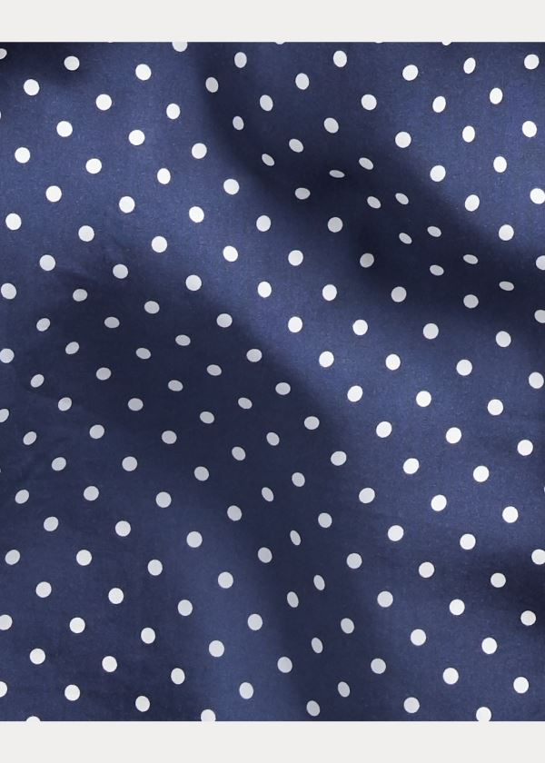 Koszule Ralph Lauren Polka-Dot-Print Shirt Męskie Granatowe Białe | RVFQ2506