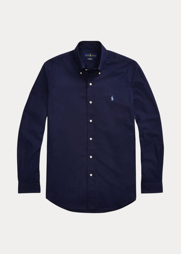 Koszule Ralph Lauren Poplin Shirt - All Fits Męskie Granatowe | QZPC5363