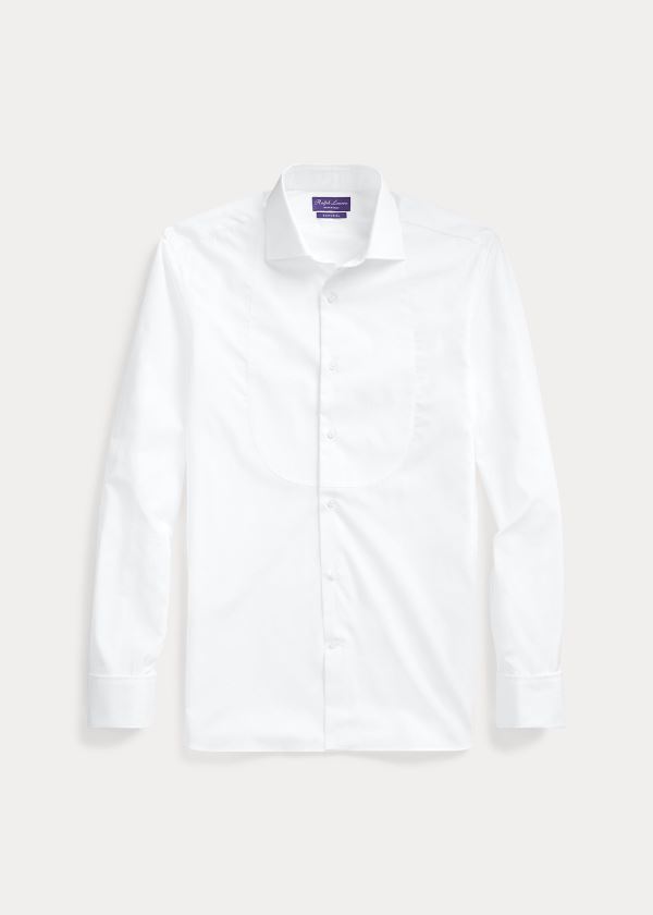 Koszule Ralph Lauren Poplin Tuxedo Shirt Męskie Białe | ZODF2716