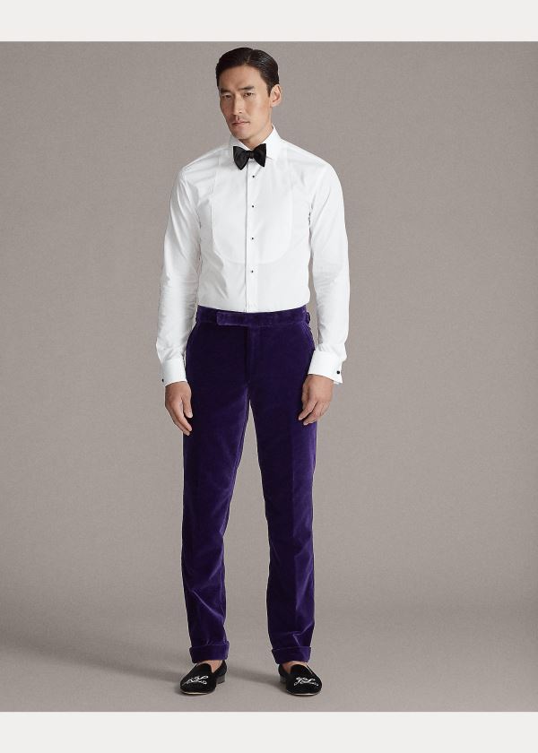 Koszule Ralph Lauren Poplin Tuxedo Shirt Męskie Białe | ZODF2716