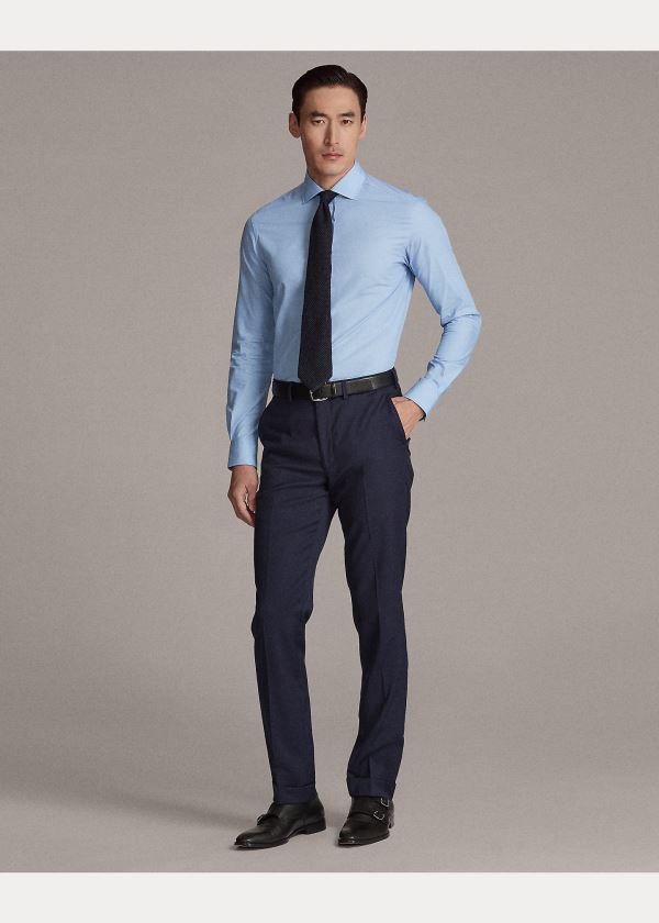 Koszule Ralph Lauren RLX Tailored Fit Stretch Shirt Męskie Głęboka Niebieskie | BRYS5027