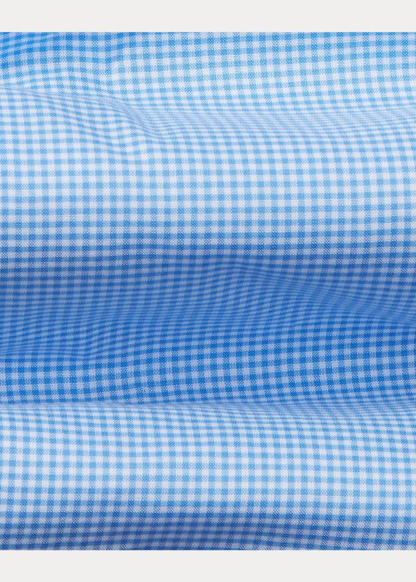 Koszule Ralph Lauren Slim Fit Gingham Shirt Męskie Niebieskie Białe | WYXK8903