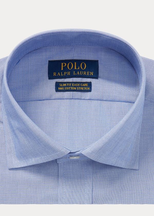 Koszule Ralph Lauren Slim Fit Poplin Shirt Męskie Głęboka Niebieskie Białe | HPBJ3029