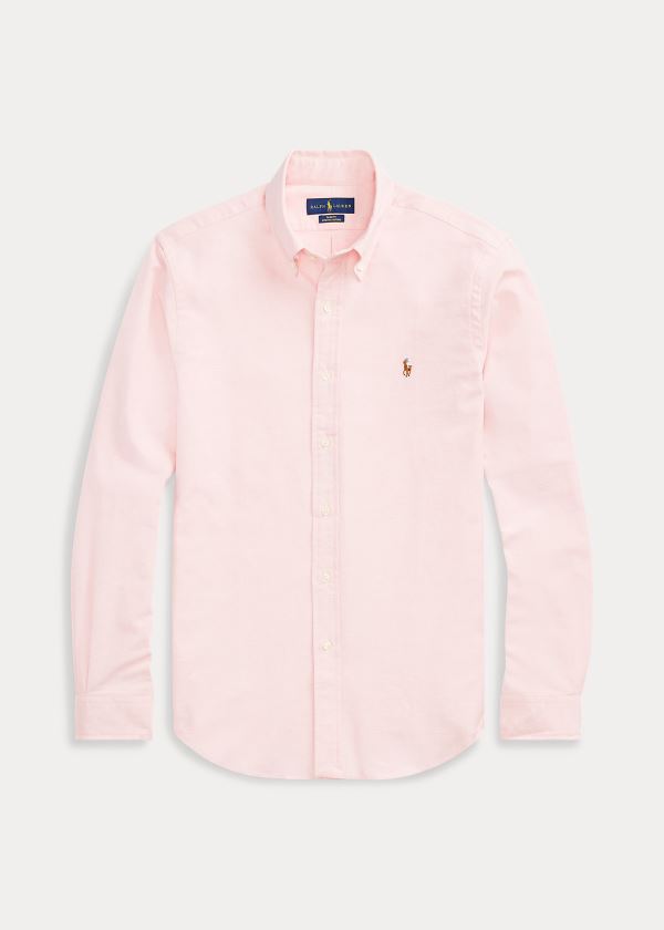 Koszule Ralph Lauren Slim Fit Stretch Oxford Shirt Męskie Różowe | IWOA2425