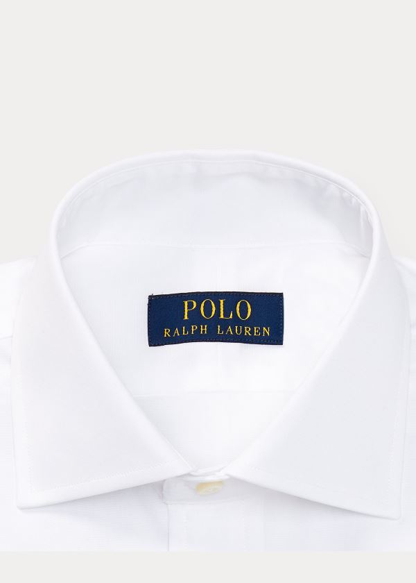 Koszule Ralph Lauren Solid Poplin Regent Shirt Męskie Białe | ZGNB8161