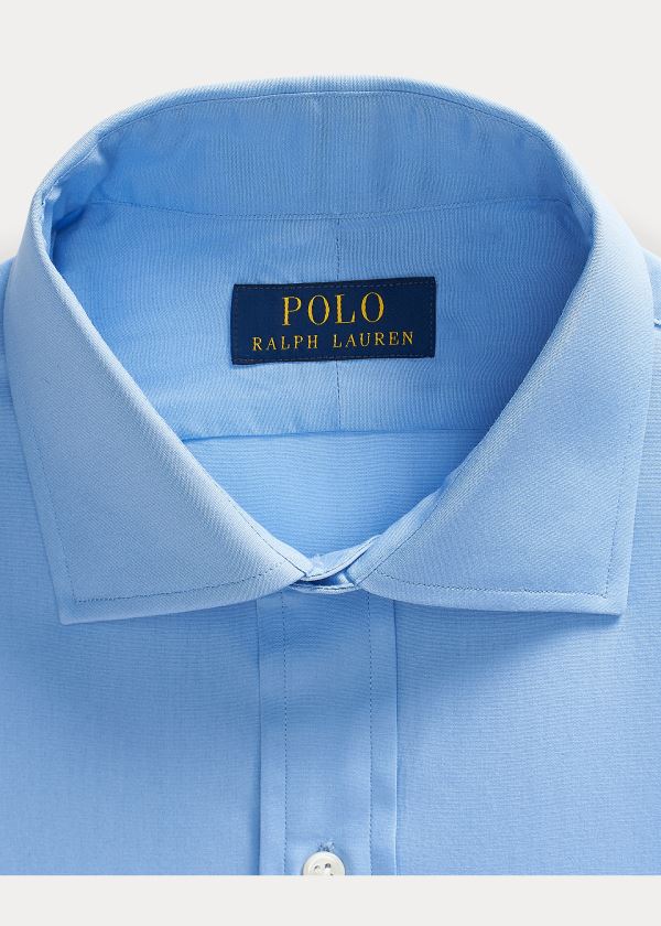 Koszule Ralph Lauren Solid Poplin Regent Shirt Męskie Niebieskie | ZBWV4084