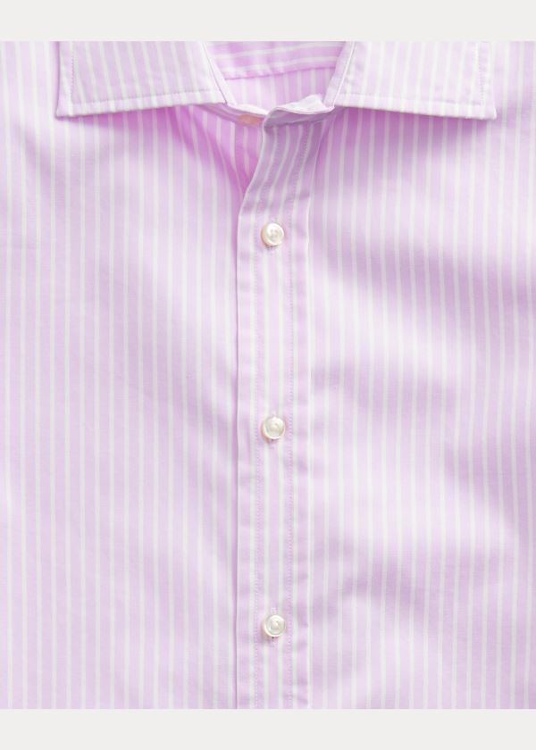 Koszule Ralph Lauren Striped Oxford Shirt Męskie Różowe | YSII5558