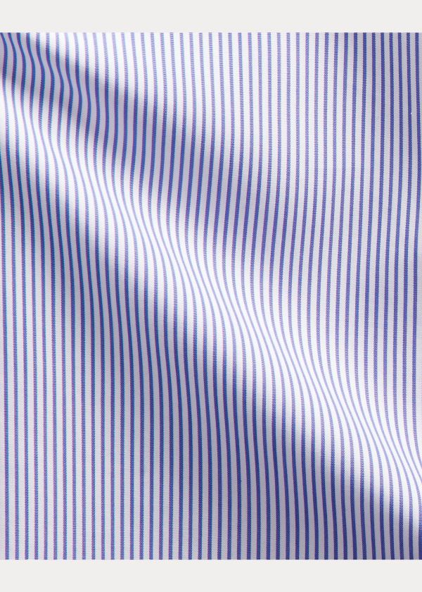 Koszule Ralph Lauren Striped Twill Shirt Męskie Niebieskie | RGYF5673