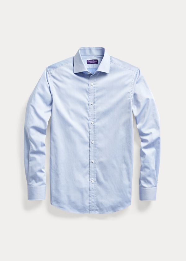 Koszule Ralph Lauren Textured Shirt Męskie Niebieskie | TAFA1604