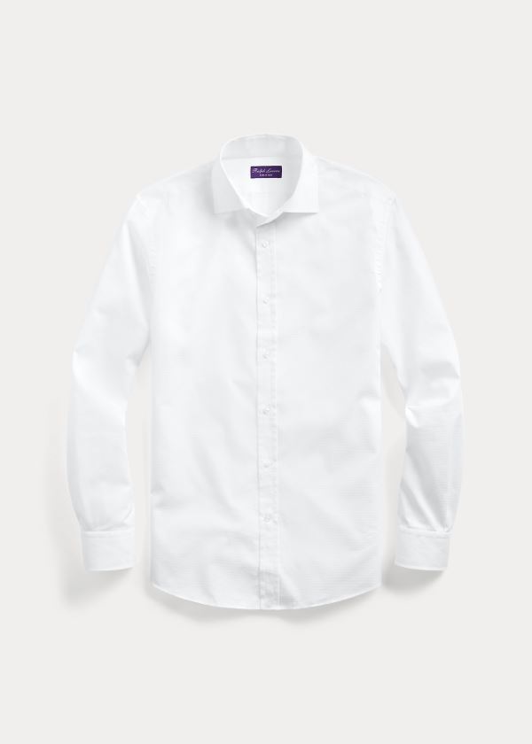 Koszule Ralph Lauren Textured Shirt Męskie Białe | WNBR1476