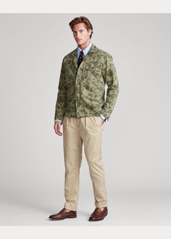 Koszule Ralph Lauren The Classic Fit Camo Workshirt Męskie Camo | SJHV0554