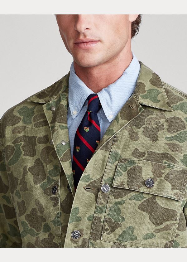 Koszule Ralph Lauren The Classic Fit Camo Workshirt Męskie Camo | SJHV0554