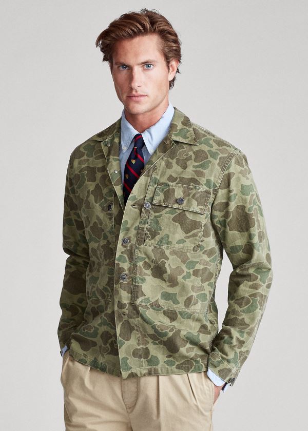 Koszule Ralph Lauren The Classic Fit Camo Workshirt Męskie Camo | SJHV0554