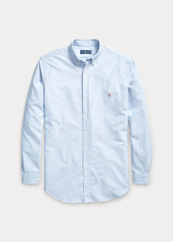 Koszule Ralph Lauren The Iconic Oxford Shirt Męskie Niebieskie | VNZT6153