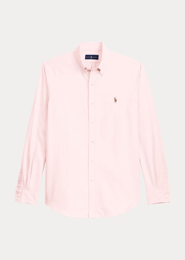 Koszule Ralph Lauren The Iconic Oxford Shirt Męskie Różowe | DCPX0420