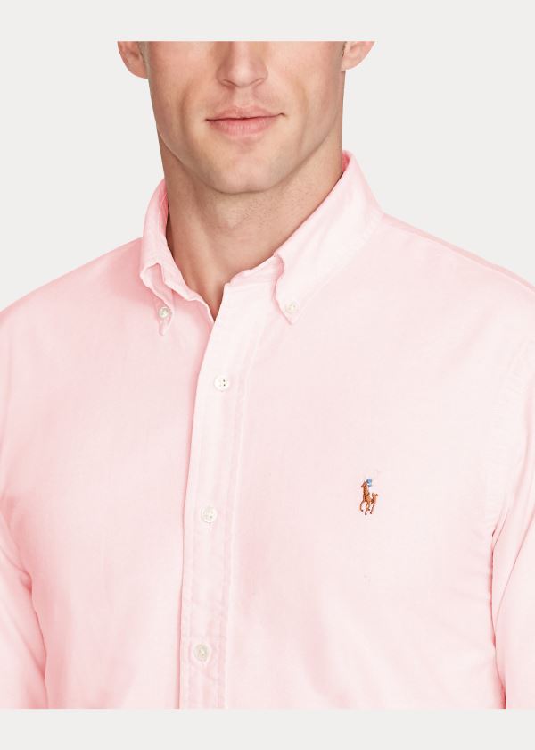 Koszule Ralph Lauren The Iconic Oxford Shirt Męskie Różowe | DCPX0420