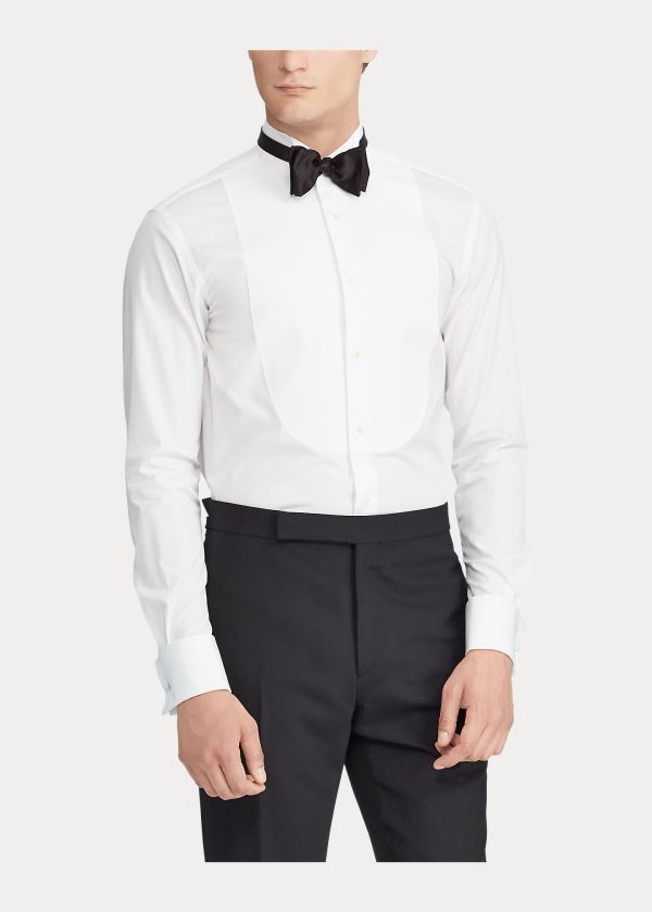 Koszule Ralph Lauren Wingtip-Collar Dress Shirt Męskie Białe | ATTA4396