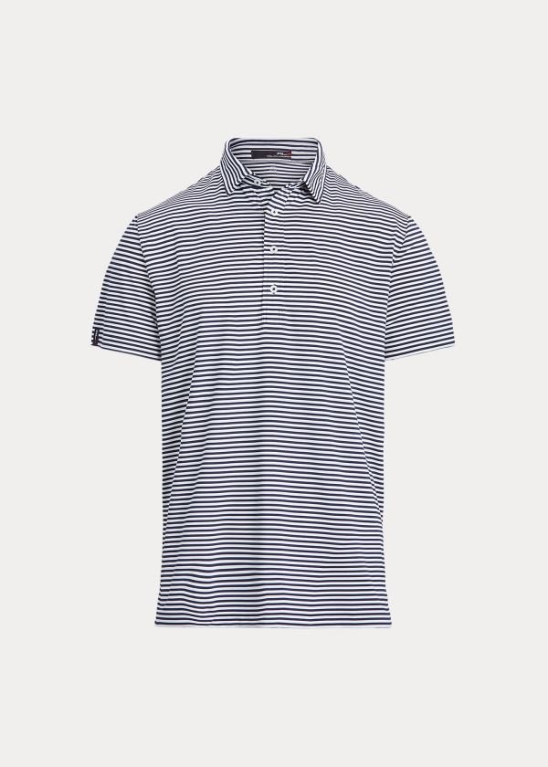 Koszulki Polo Ralph Lauren Active Fit Golf Polo Shirt Męskie Granatowe Białe | HLGG3463