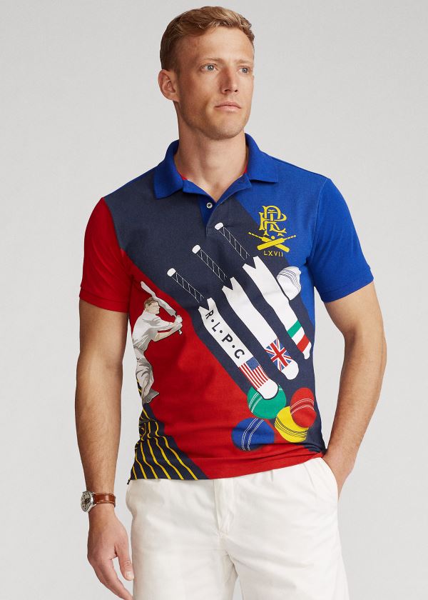 Koszulki Polo Ralph Lauren Classic Fit Cricket Mesh Polo Męskie Kolorowe | EJJJ0826