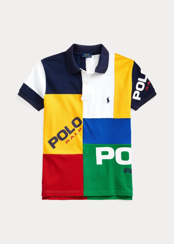 Koszulki Polo Ralph Lauren Classic Fit Color-Blocked Polo Damskie Kolorowe | JQVJ5633