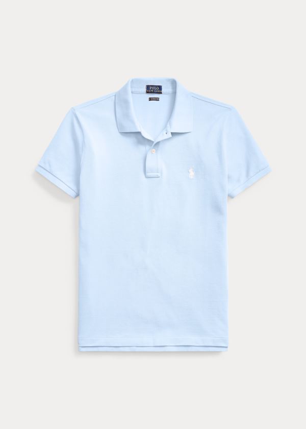 Koszulki Polo Ralph Lauren Classic Fit Mesh Polo Shirt Damskie Niebieskie | IGZW3206