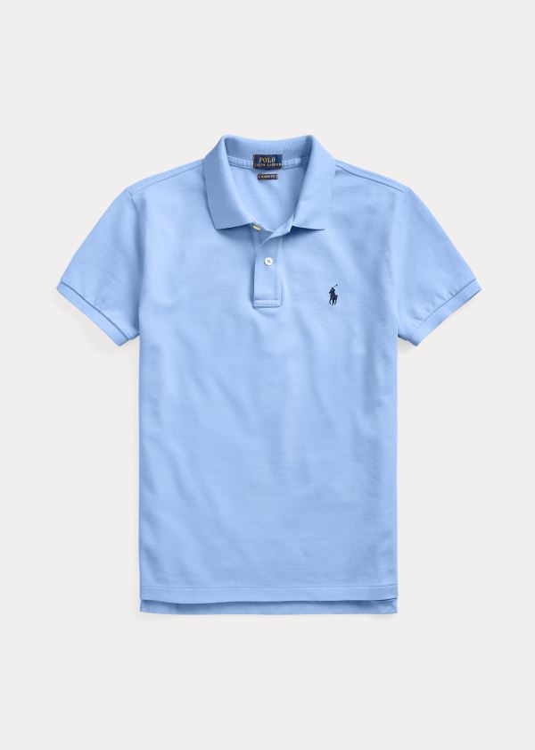 Koszulki Polo Ralph Lauren Classic Fit Mesh Polo Shirt Damskie Niebieskie | XNPX1704