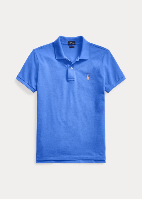 Koszulki Polo Ralph Lauren Classic Fit Mesh Polo Shirt Damskie Niebieskie | KQUU5418