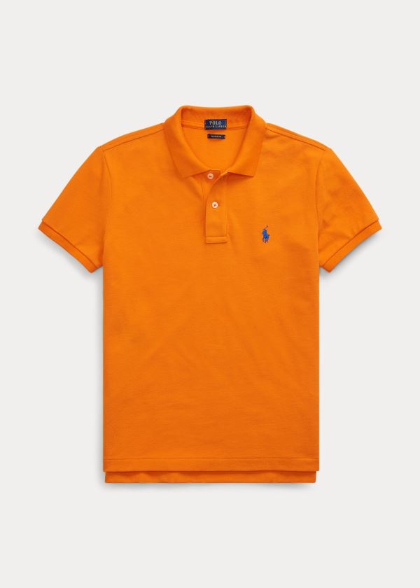 Koszulki Polo Ralph Lauren Classic Fit Mesh Polo Shirt Damskie Pomarańczowe | CVRX5869