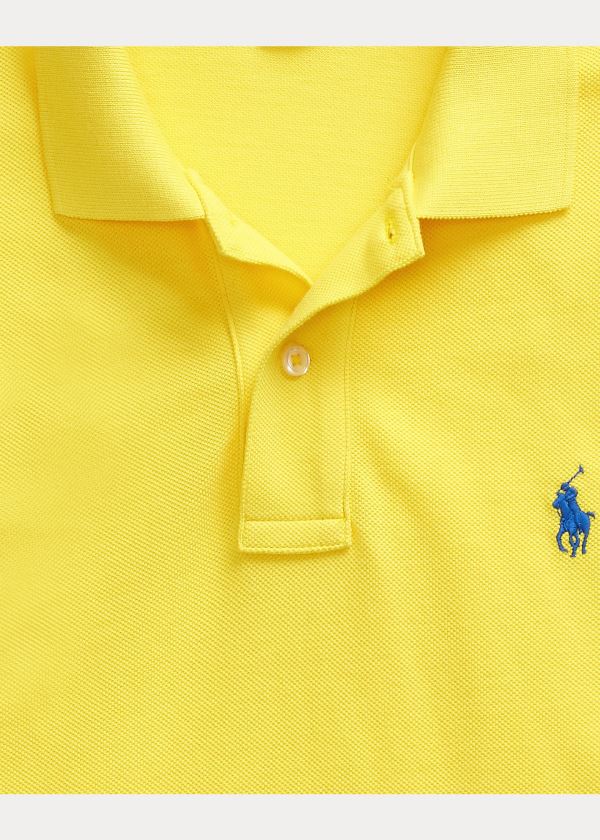 Koszulki Polo Ralph Lauren Classic Fit Mesh Polo Shirt Damskie Cytrynowy | BUXQ1247