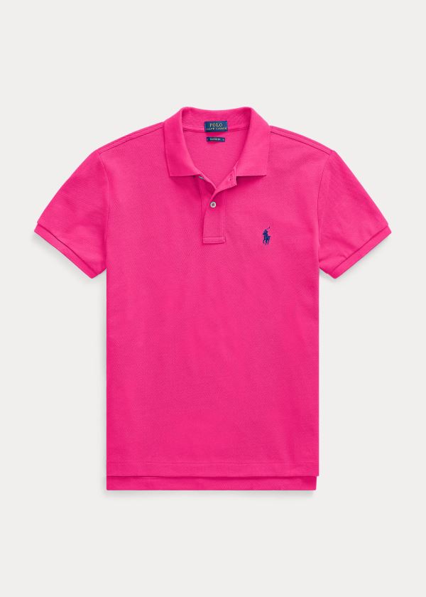 Koszulki Polo Ralph Lauren Classic Fit Mesh Polo Shirt Damskie Jasny Różowe | IOWA1806