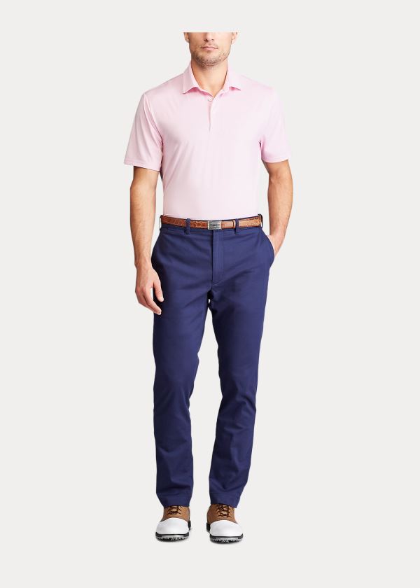 Koszulki Polo Ralph Lauren Classic Fit Performance Polo Męskie Głęboka Różowe | JAXR6473