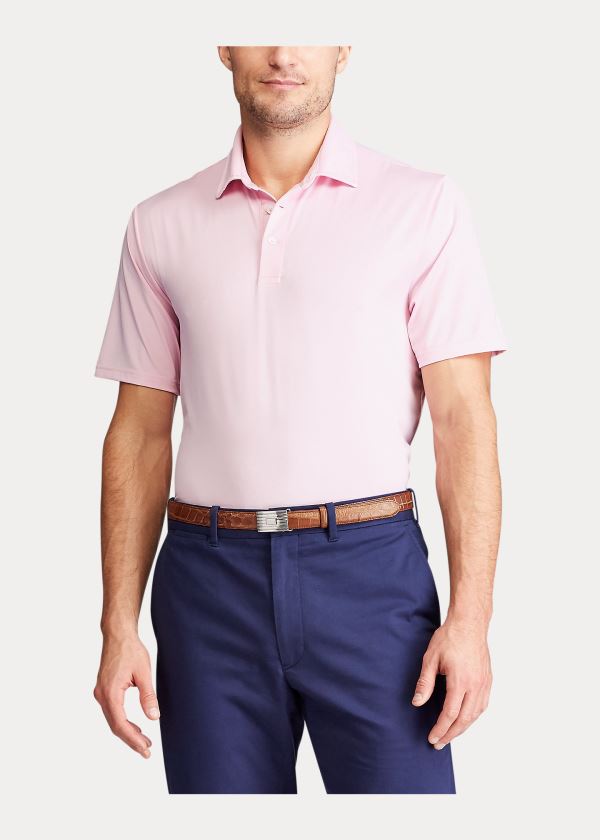 Koszulki Polo Ralph Lauren Classic Fit Performance Polo Męskie Głęboka Różowe | JAXR6473