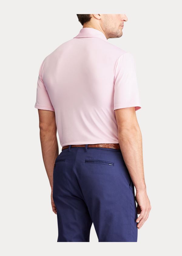 Koszulki Polo Ralph Lauren Classic Fit Performance Polo Męskie Głęboka Różowe | JAXR6473