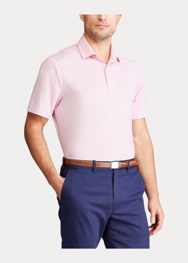 Koszulki Polo Ralph Lauren Classic Fit Performance Polo Męskie Głęboka Różowe | JAXR6473