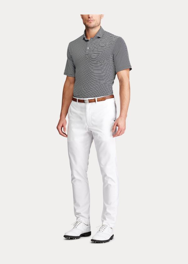 Koszulki Polo Ralph Lauren Classic Fit Performance Polo Męskie Granatowe Białe | OTRD7277