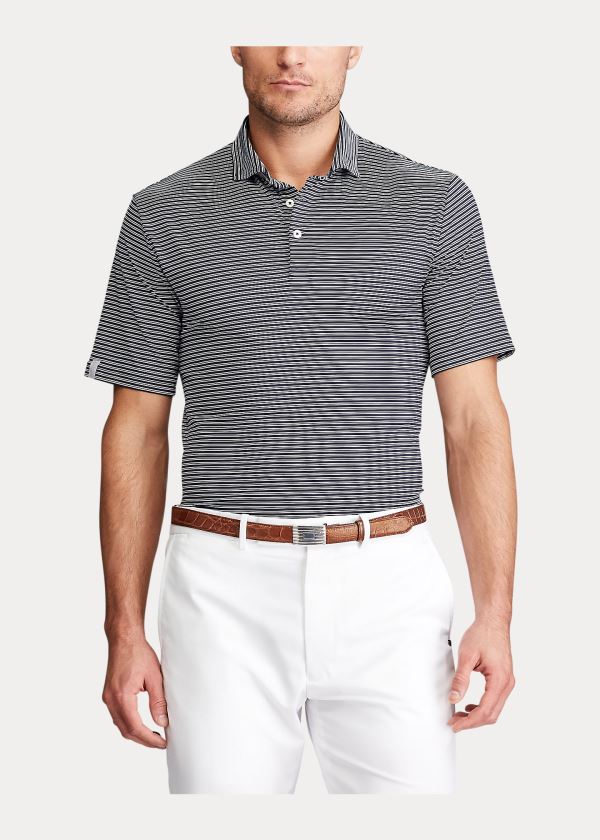 Koszulki Polo Ralph Lauren Classic Fit Performance Polo Męskie Granatowe Białe | OTRD7277