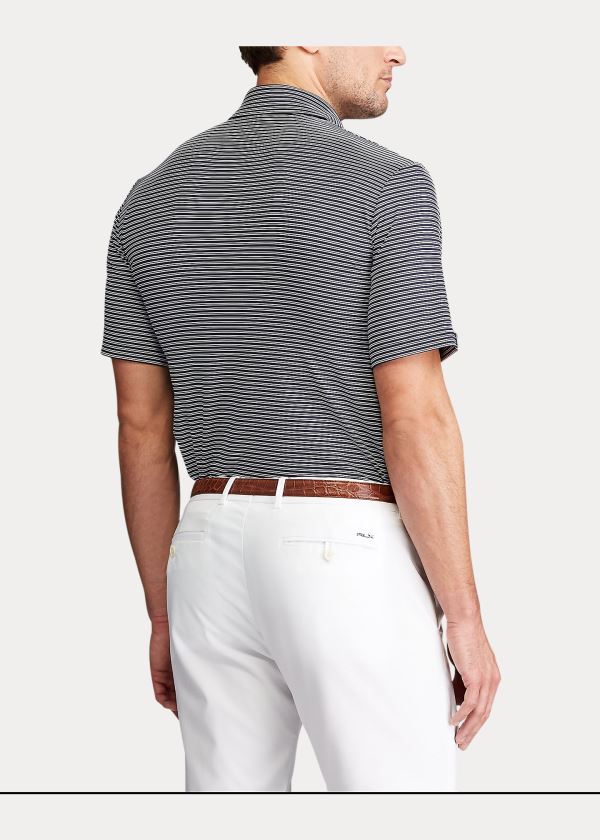 Koszulki Polo Ralph Lauren Classic Fit Performance Polo Męskie Granatowe Białe | OTRD7277