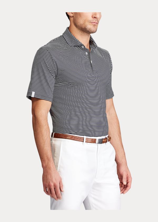 Koszulki Polo Ralph Lauren Classic Fit Performance Polo Męskie Granatowe Białe | OTRD7277