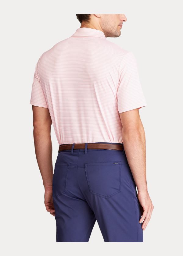 Koszulki Polo Ralph Lauren Classic Fit Performance Polo Męskie Głęboka Różowe Białe | YGUL3577