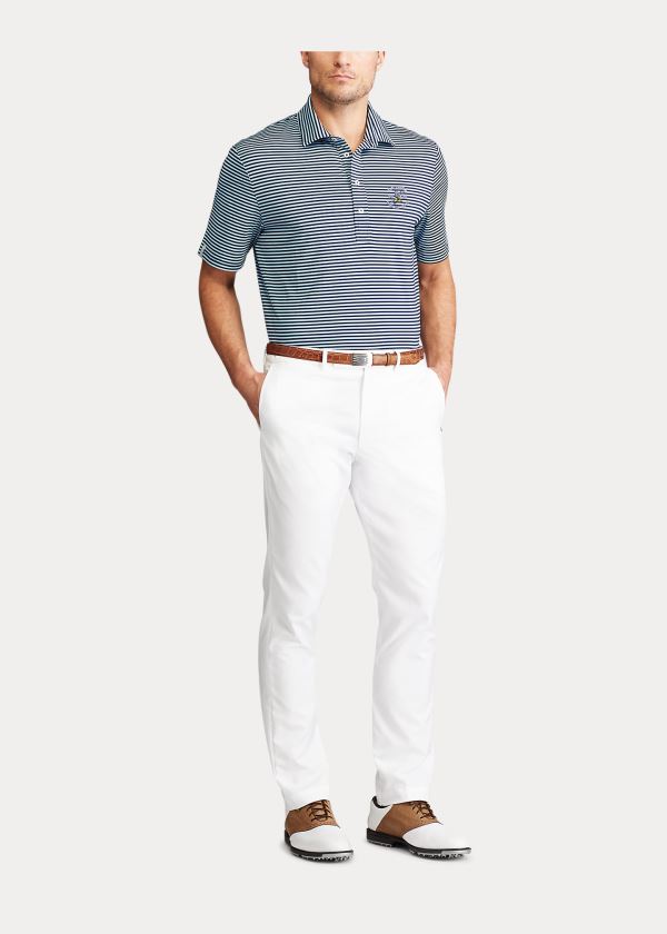 Koszulki Polo Ralph Lauren Classic Fit Performance Polo Męskie Granatowe Niebieskie | BESU3144