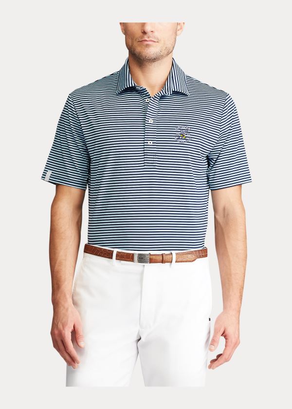 Koszulki Polo Ralph Lauren Classic Fit Performance Polo Męskie Granatowe Niebieskie | BESU3144