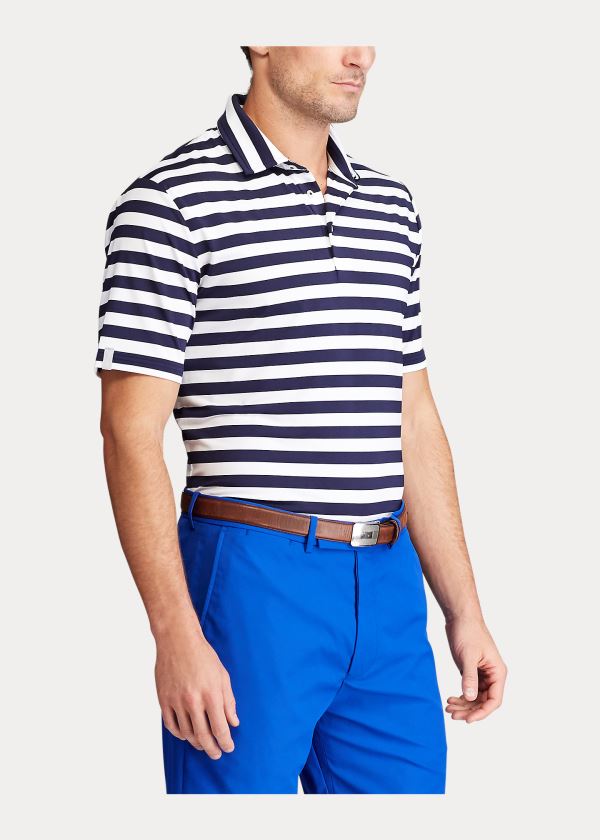 Koszulki Polo Ralph Lauren Classic Fit Performance Polo Męskie Granatowe Białe | XSDC5511