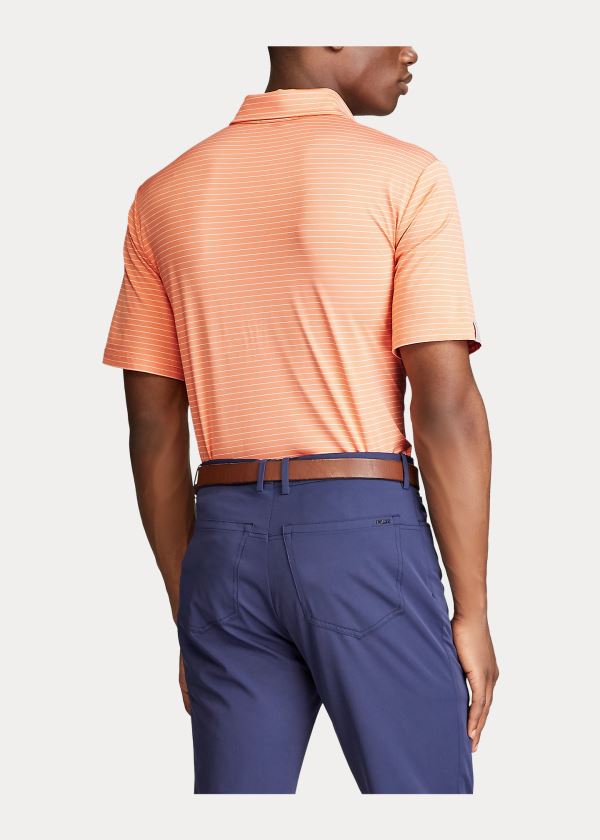 Koszulki Polo Ralph Lauren Classic Fit Performance Polo Męskie Pomarańczowe Białe | NWYM8679