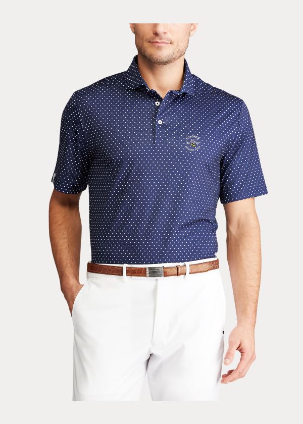 Koszulki Polo Ralph Lauren Classic Fit Performance Polo Męskie Granatowe Białe | ISMS5161