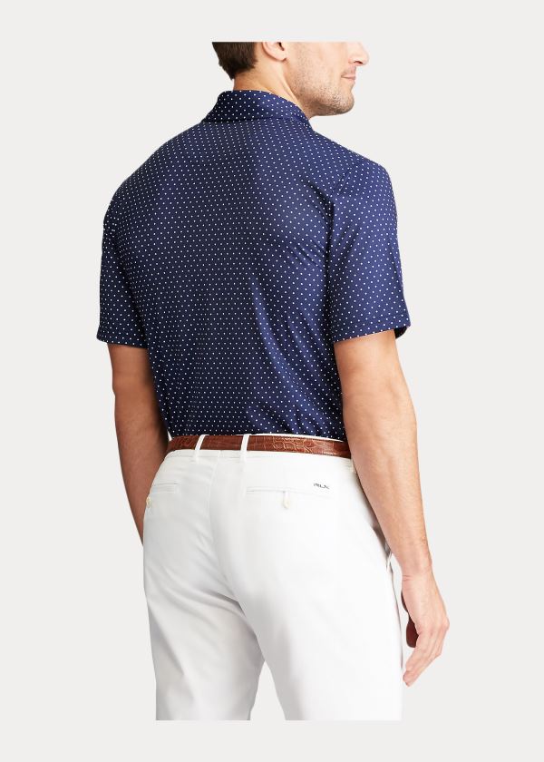 Koszulki Polo Ralph Lauren Classic Fit Performance Polo Męskie Granatowe Białe | ISMS5161