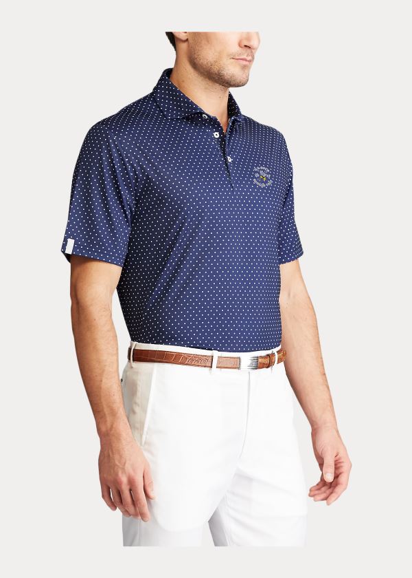 Koszulki Polo Ralph Lauren Classic Fit Performance Polo Męskie Granatowe Białe | ISMS5161